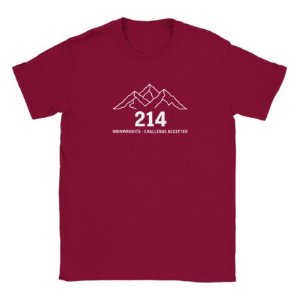 Wainwrights challenge t-shirt – 214 Challenge Accepted mountain line design