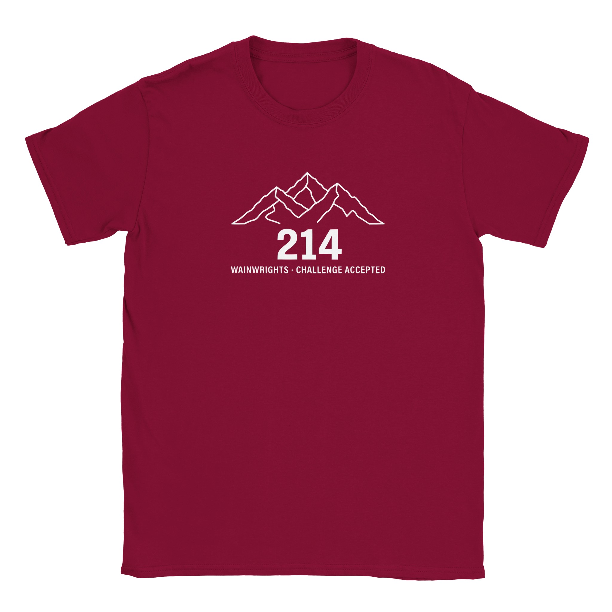 Wainwrights challenge t-shirt – 214 Challenge Accepted mountain line design