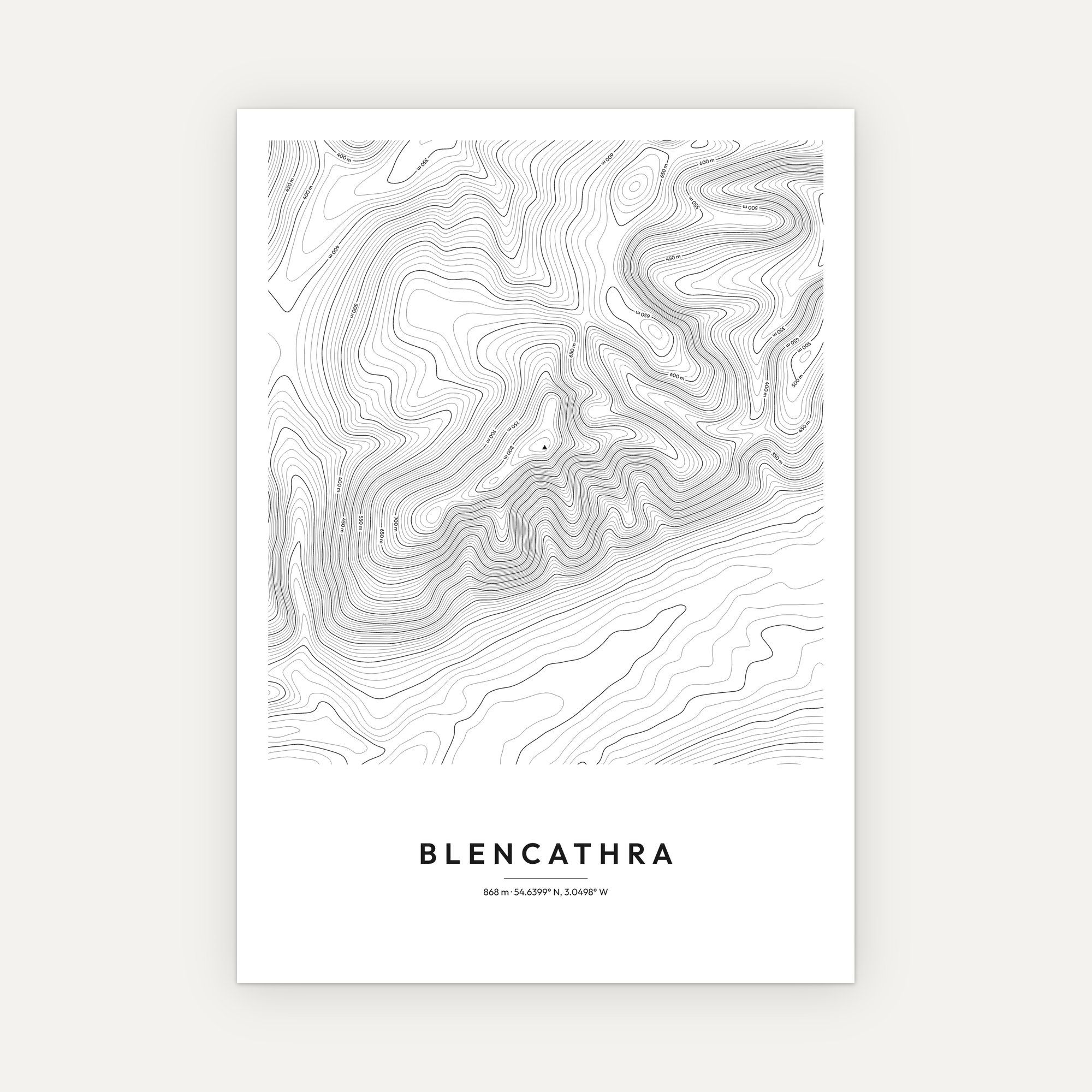 Blencathra Contour Map Print - Image 3