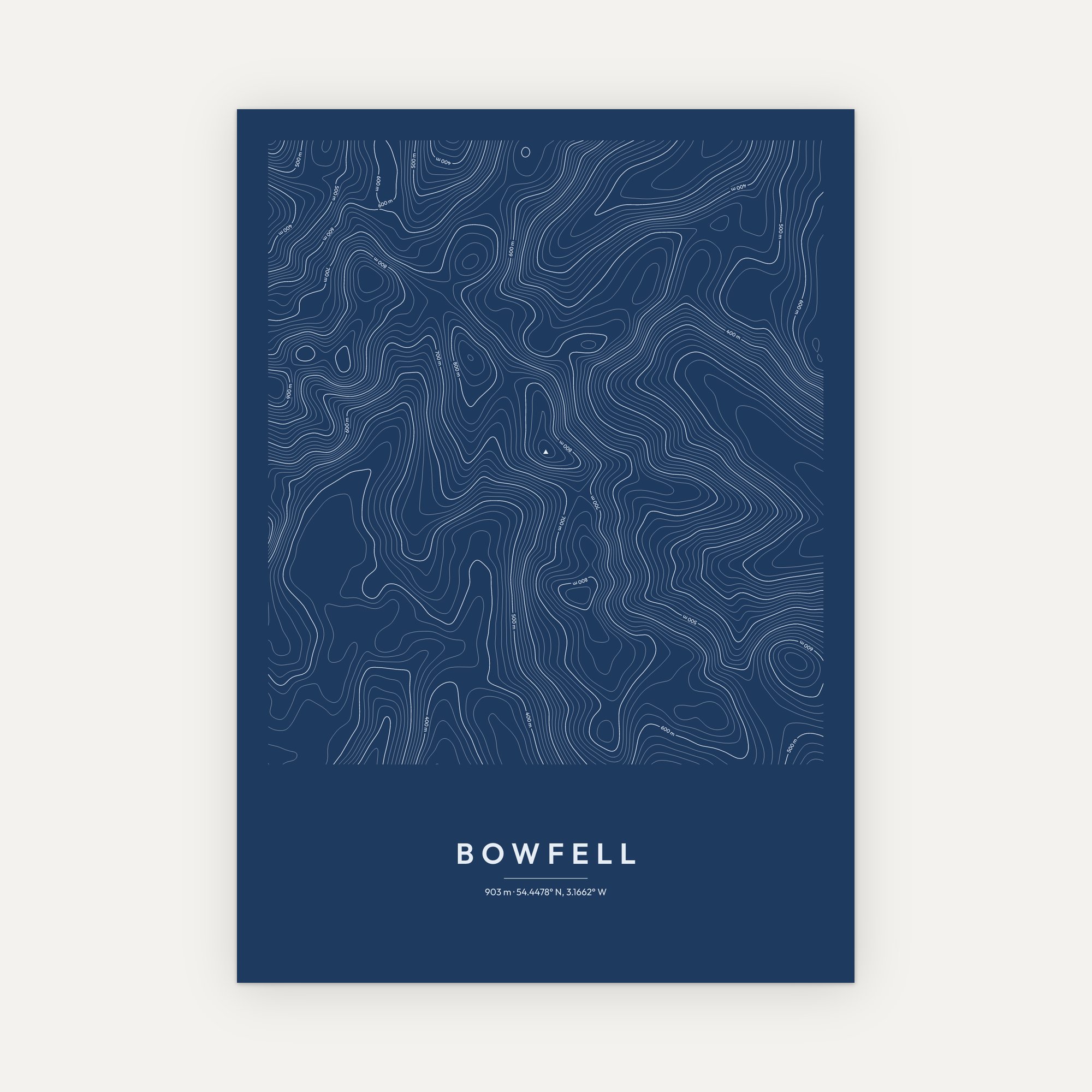 Bowfell Contour Map Print - Image 5