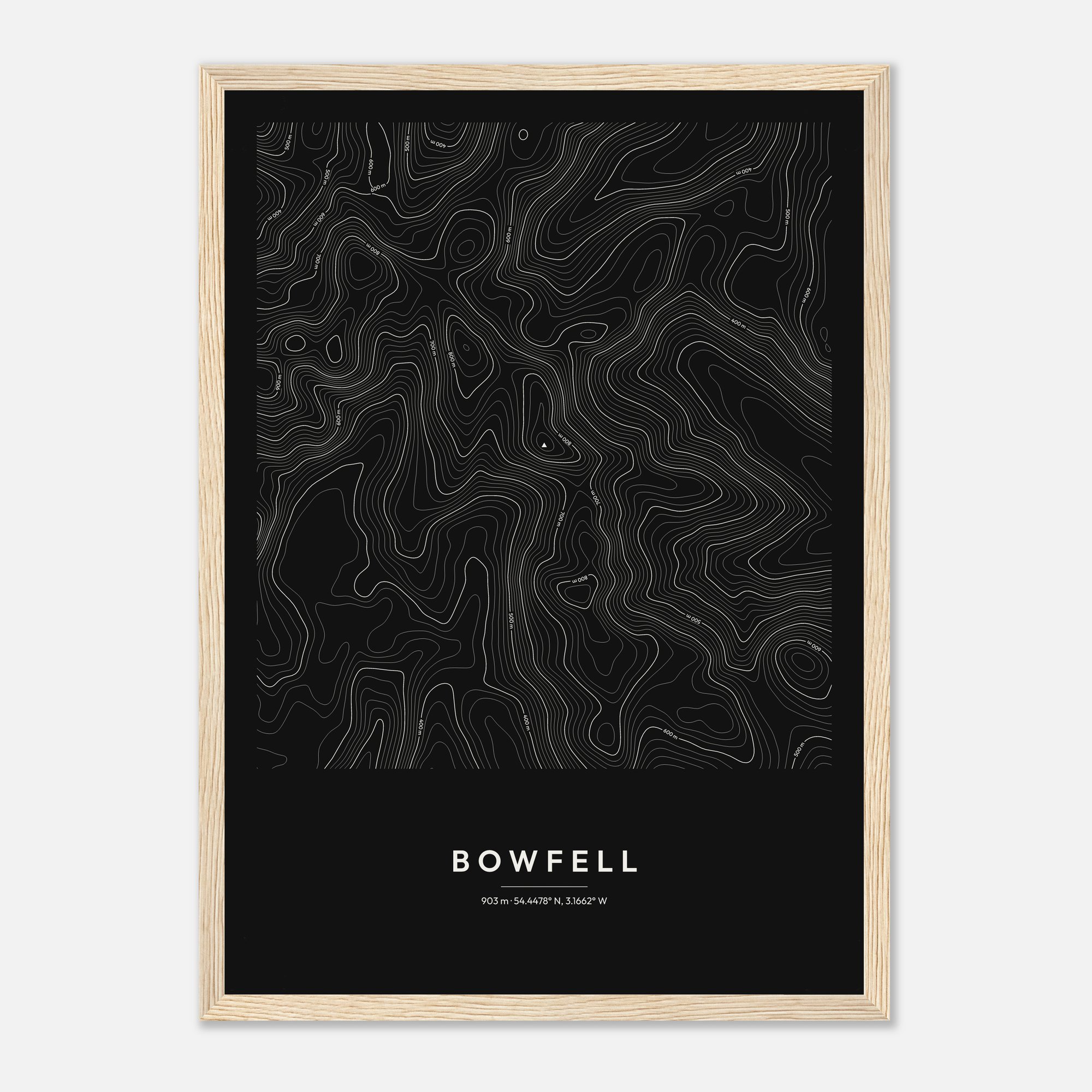 Bowfell Contour Map Print - Image 2