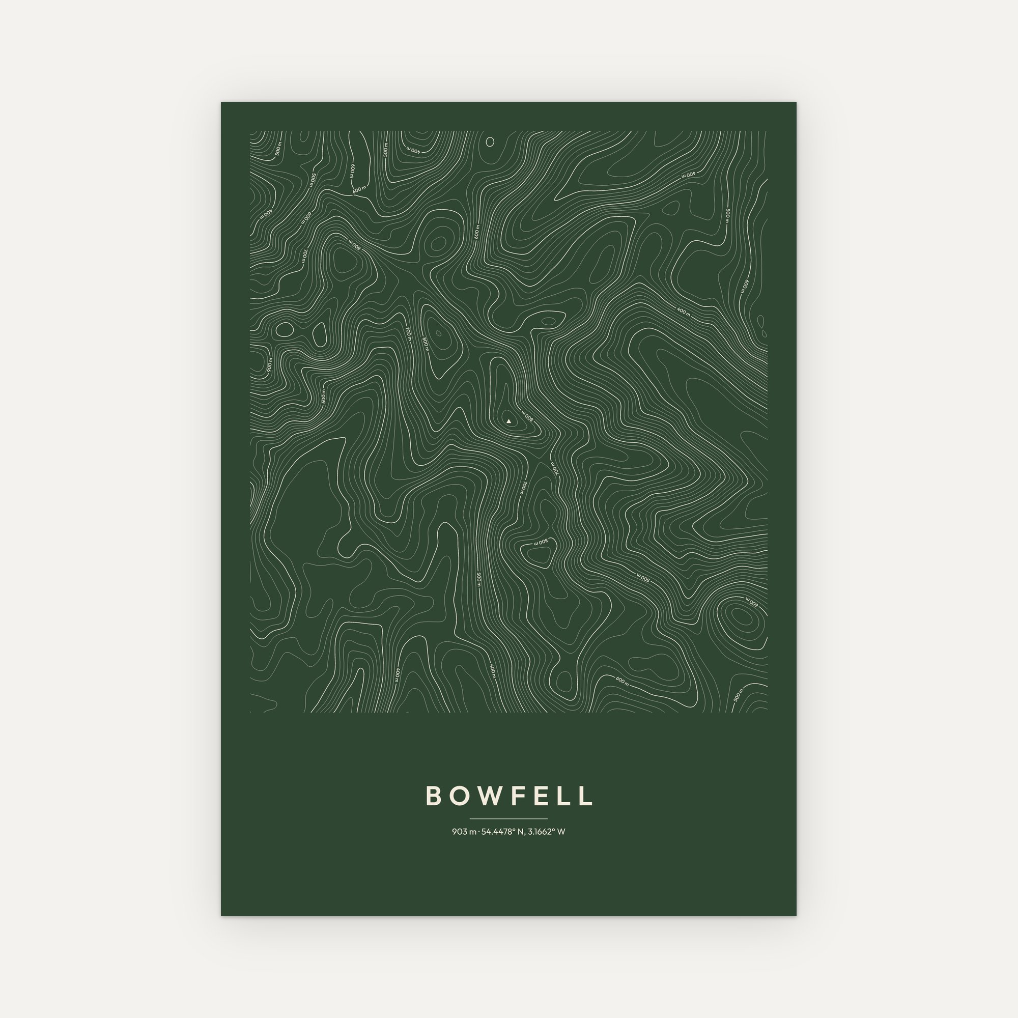 Bowfell Contour Map Print - Image 7