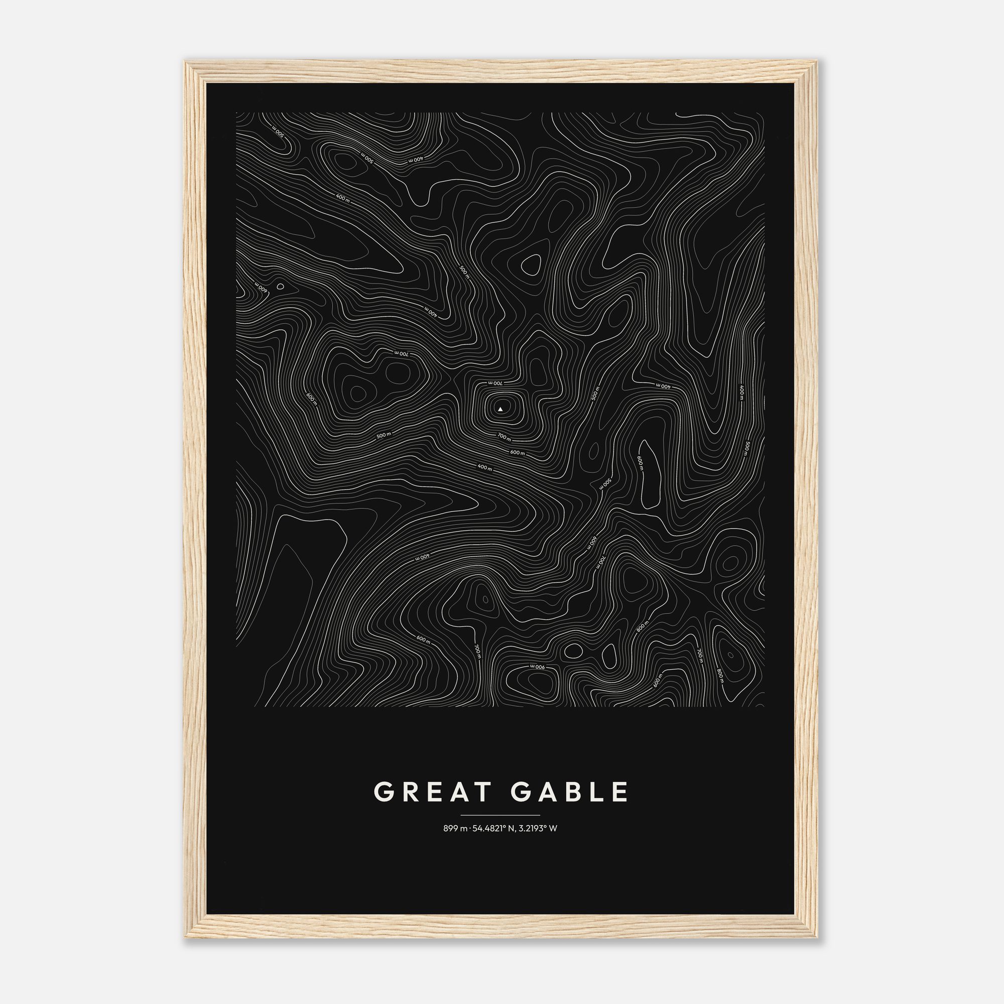 Great Gable Contour Map Print - Image 2