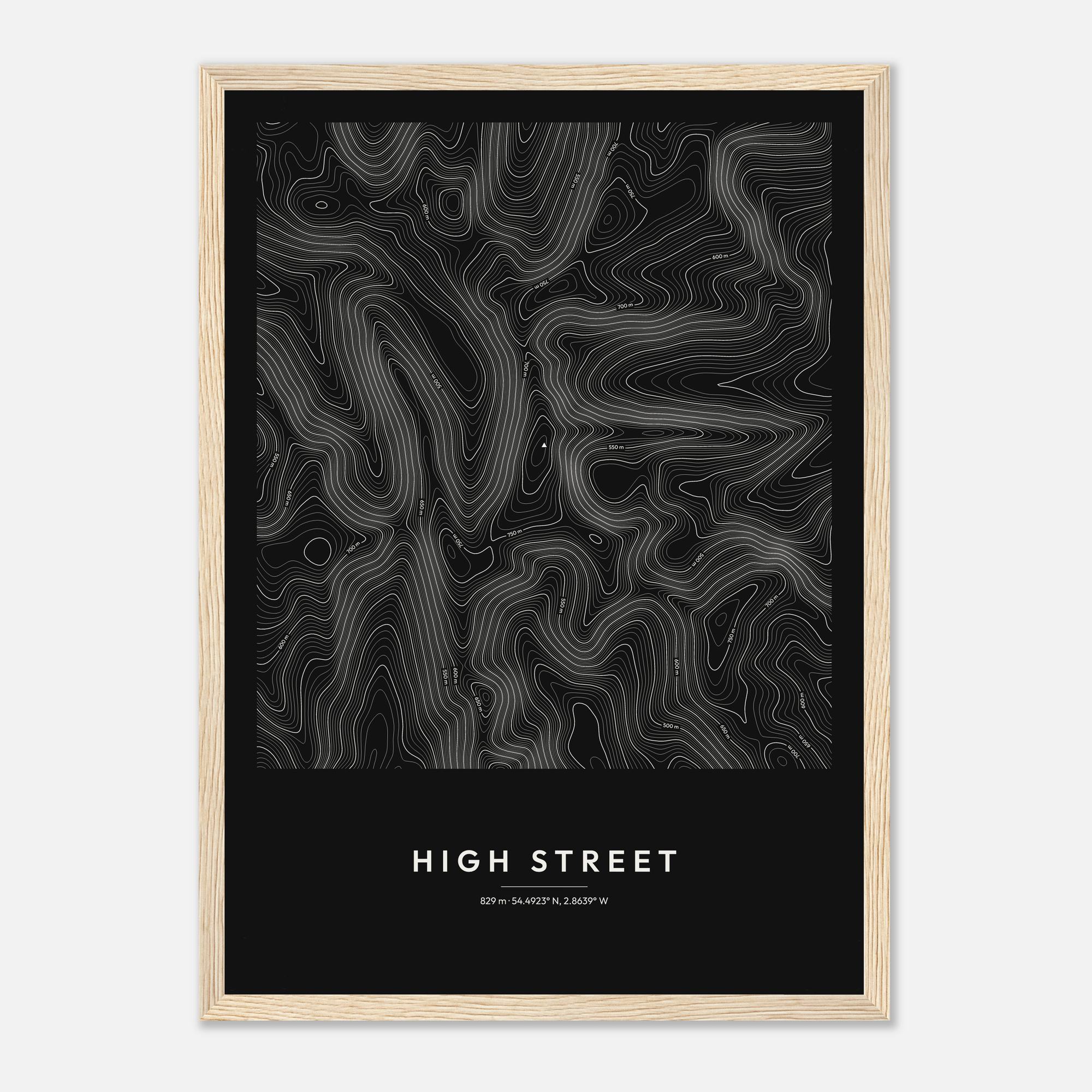 High Street Contour Map Print - Image 2