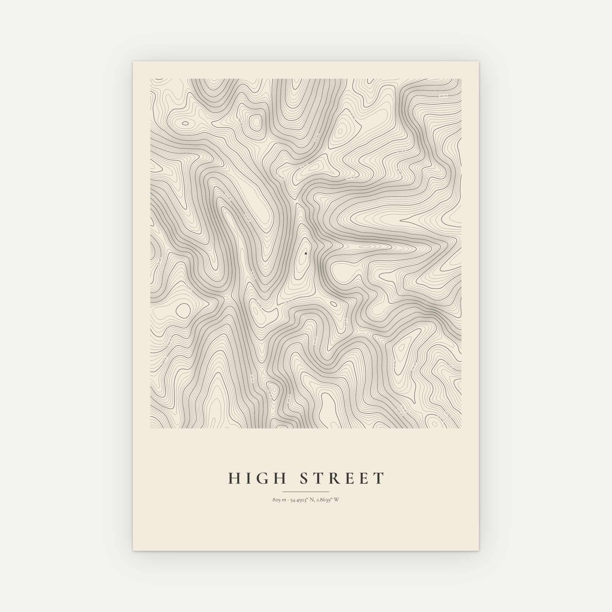 High Street Contour Map Print - Image 6