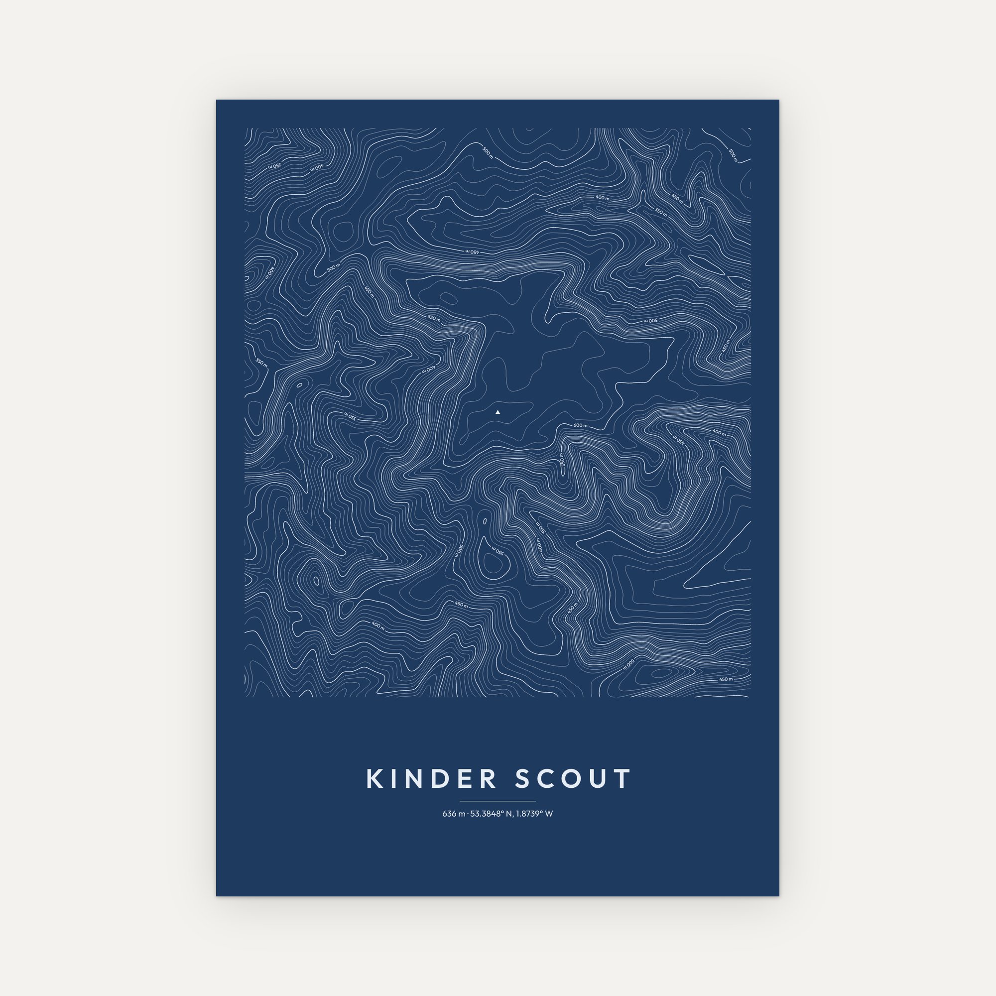 Kinder Scout Contour Map Print - Image 4