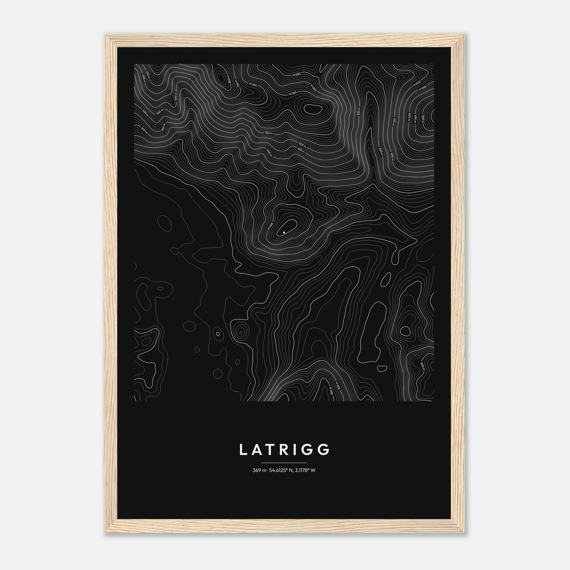Latrigg Contour Map Print - Image 2
