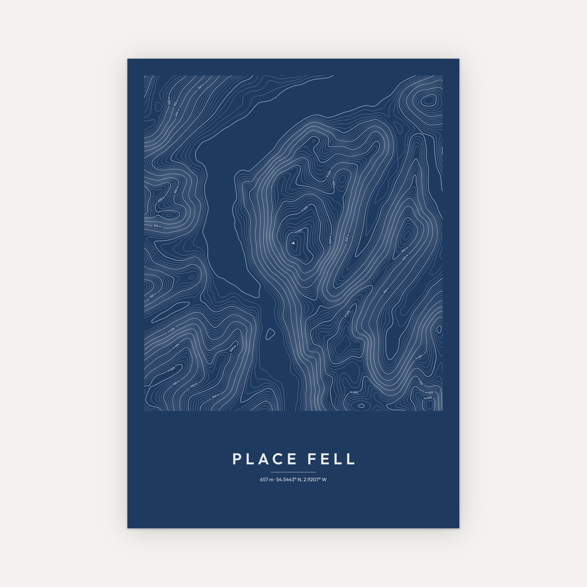 Place Fell Contour Map Print - Image 5