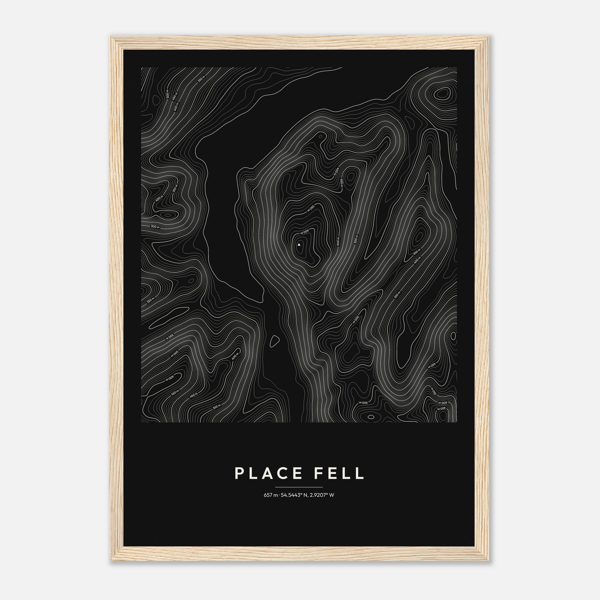 Place Fell Contour Map Print - Image 2