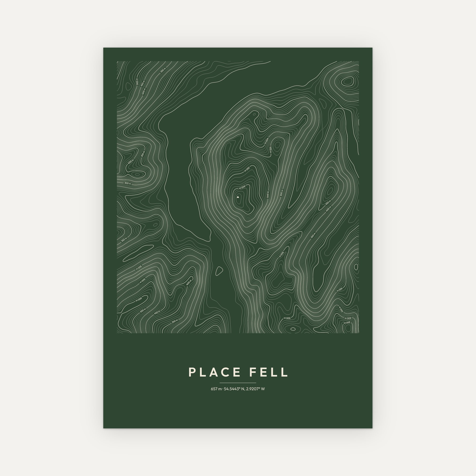 Place Fell Contour Map Print - Image 7