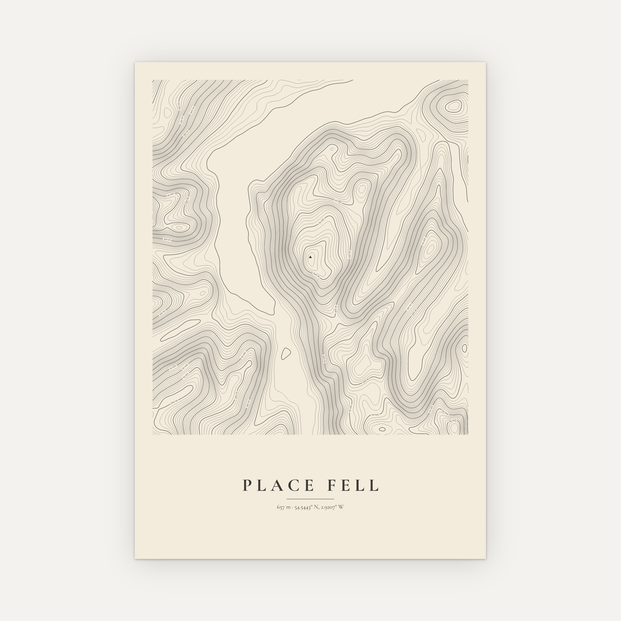 Place Fell Contour Map Print - Image 6