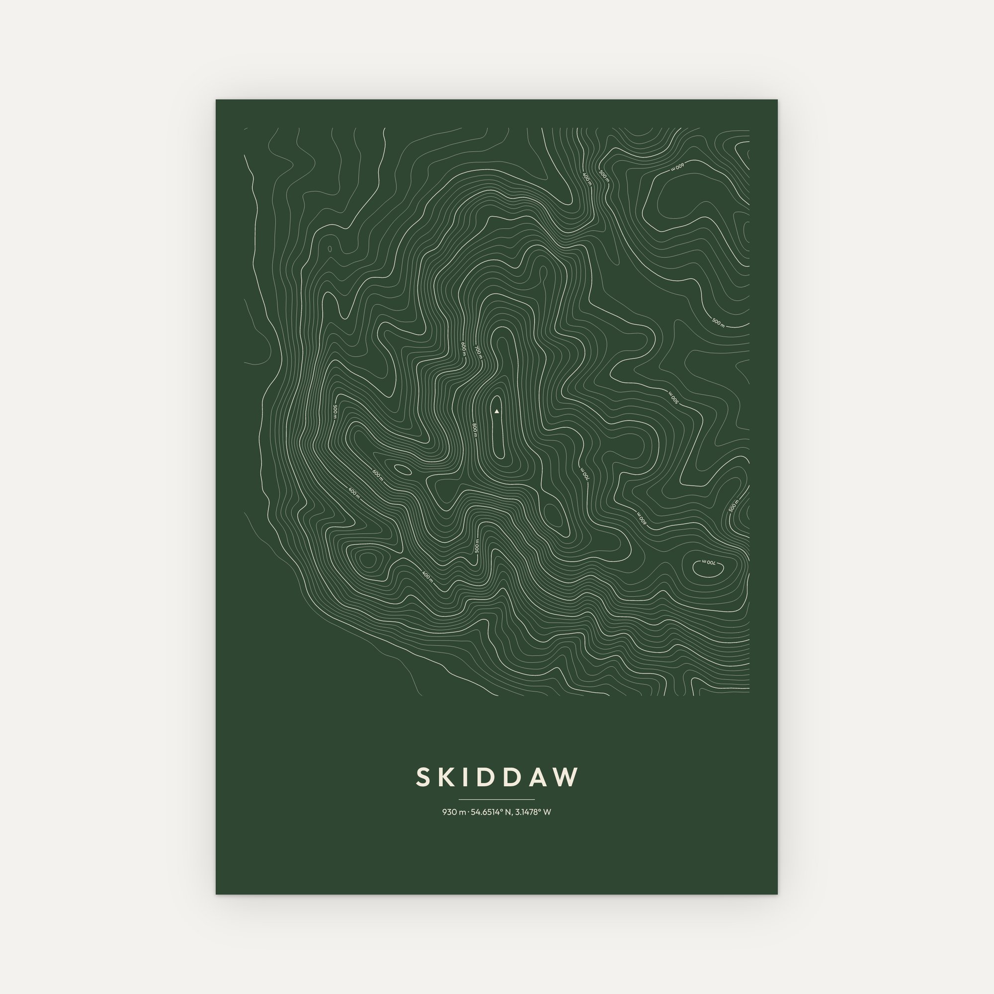 Skiddaw Contour Map Print - Image 7