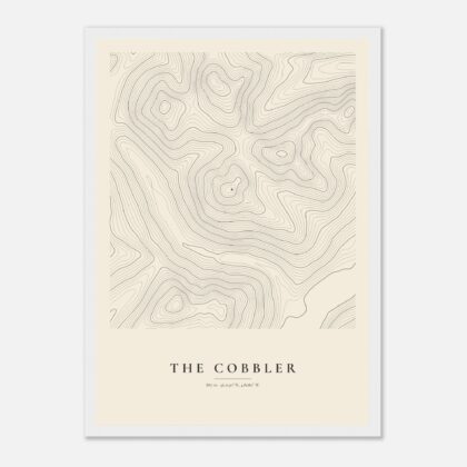 The Cobbler contour map print, framed