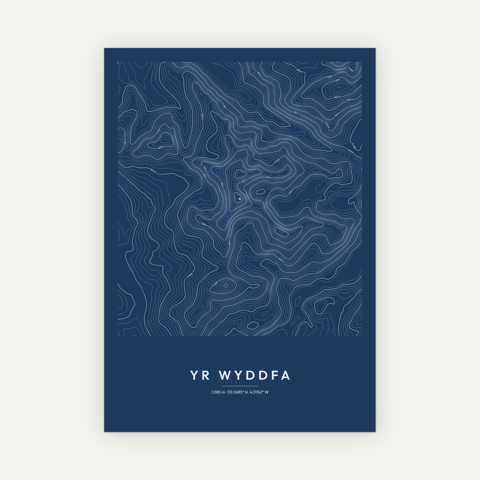 Yr Wyddfa Contour Map Print - Image 5