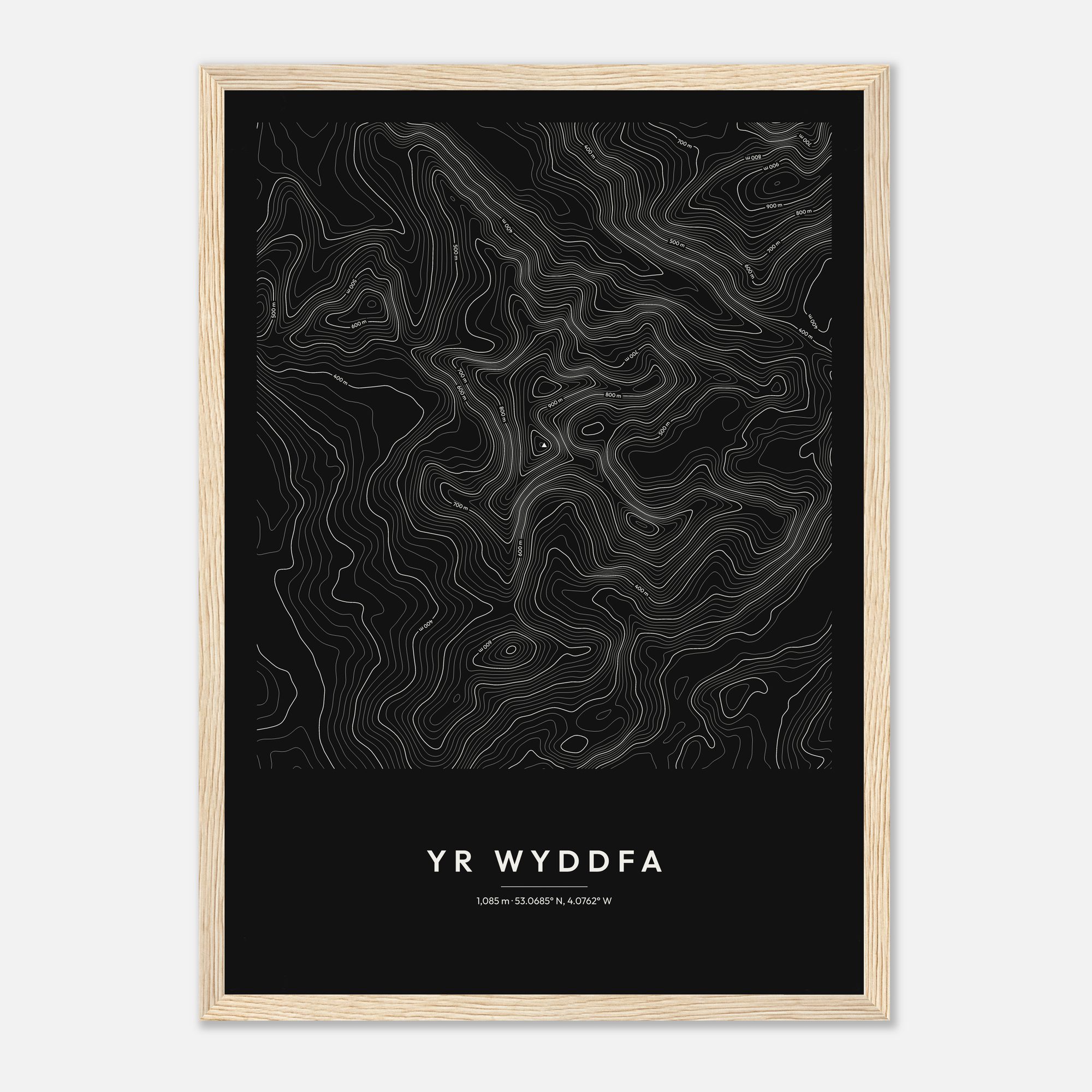 Yr Wyddfa Contour Map Print - Image 2